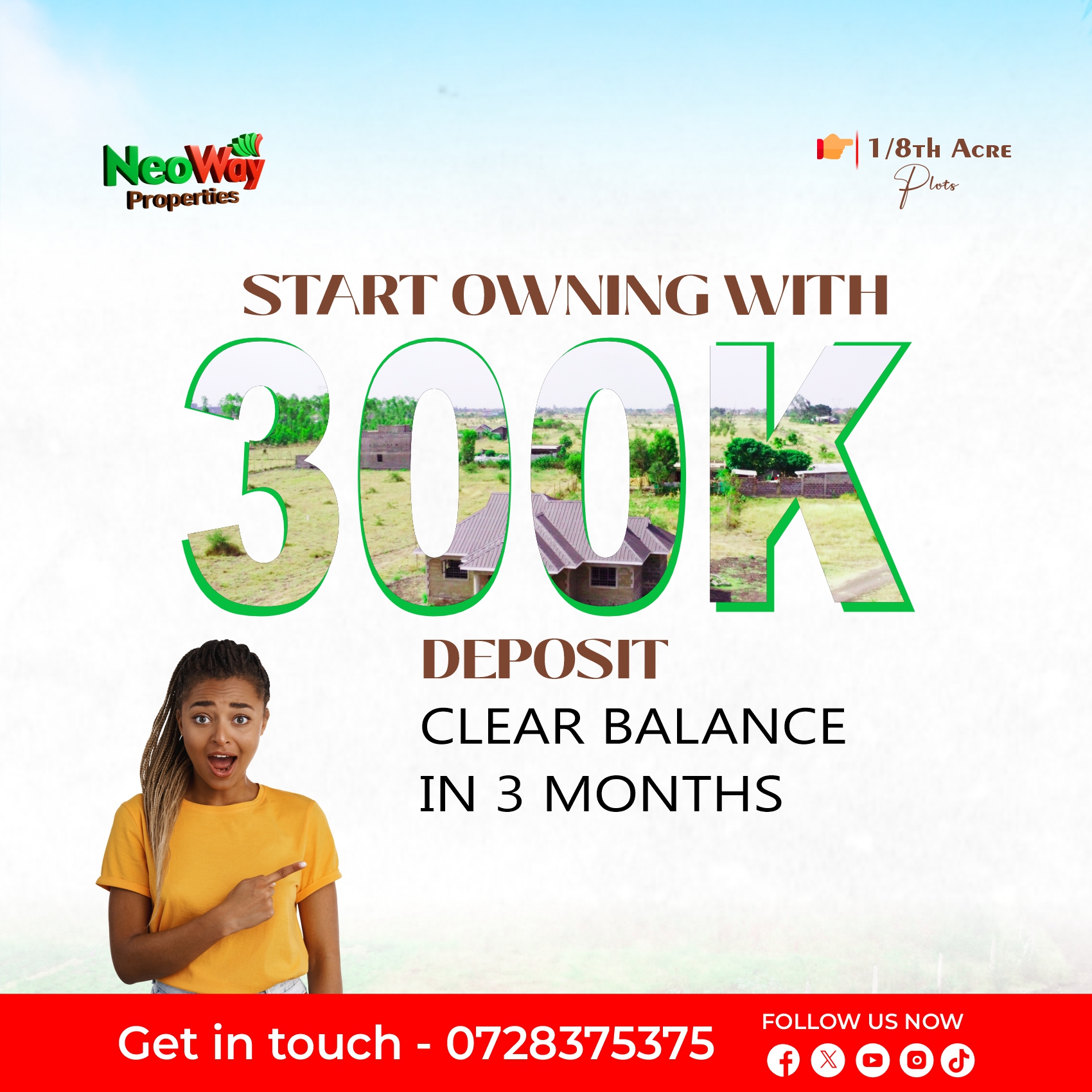 Start Owning land starting at 300k